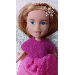 Mária, 24 cm magas, kézzel festett arcú Tündér / Angyal Rebaba