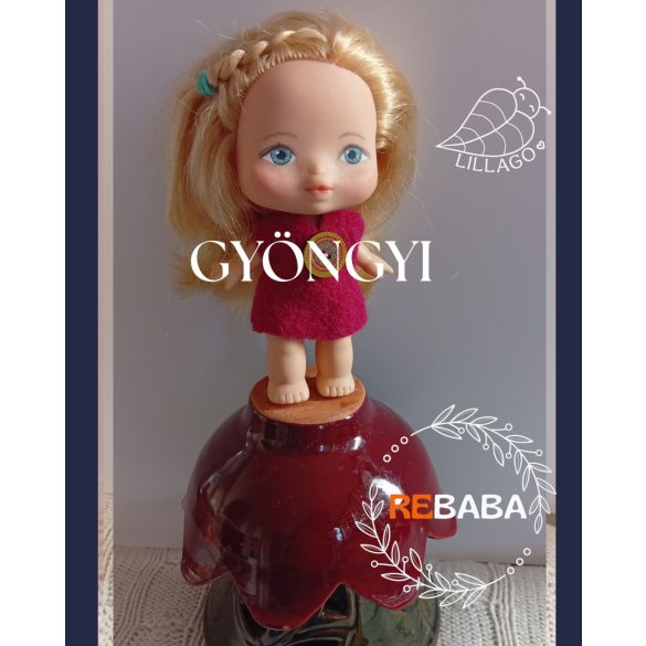 Gyöngyi - kézzel festett arcú, bucifejű rebaba