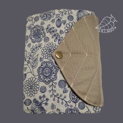   Kék indás - patentos bibliaborító kis Újfordítású bibliára