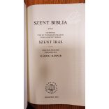 Kék virágos, patentos - bibliaborító kis Károli bibliára