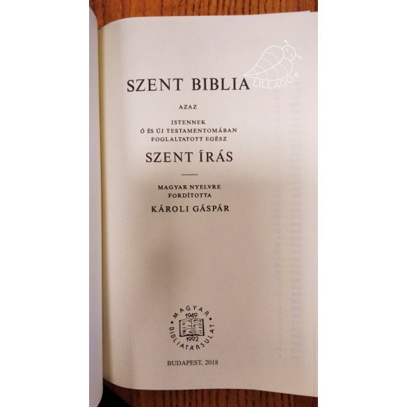 Kék virágos, patentos - bibliaborító kis Károli bibliára