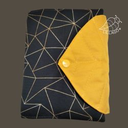   Fekete mintás -   patentos bibliaborító kis Újfordítású bibliára