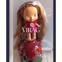 Virág - kézzel festett arcú, bucifejű rebaba