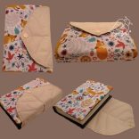 Rókás - virágos, patentos - bibliaborító kis Károli bibliára